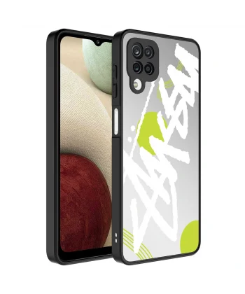 Samsung A12 Kılıf Aynalı Desenli Kamera Korumalı Parlak Mirror Kapak