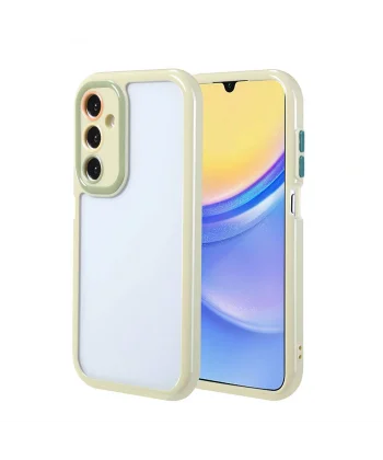 Samsung A15 Kılıf Kamera Korumalı Renkli Kenar ve Çerçeve Tasarımlı Vitamin Kapak