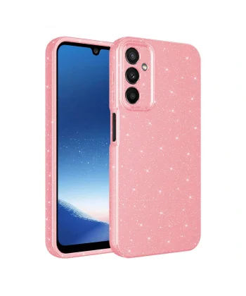 Samsung A15 Kılıf Kamera Korumalı Simli Lüks Koton Kapak