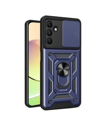 Samsung A15 Kılıf Magnetik Standlı Kamera Korumalı Sürgülü Vega Kapak