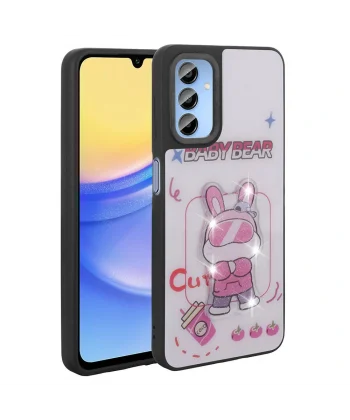 Samsung A15 Kılıf Parlayan Kabartmalı İkonik Figürlü Amas Silikon Kapak