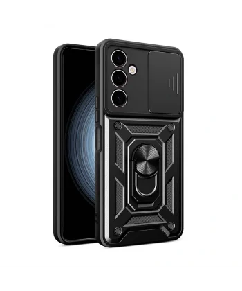 Samsung A24 Kılıf Magnetik Standlı Kamera Korumalı Sürgülü Vega Kapak