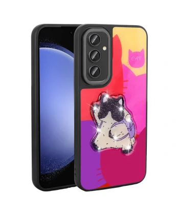 Samsung A24 Kılıf Parlayan Kabartmalı İkonik Figürlü Amas Silikon Kapak