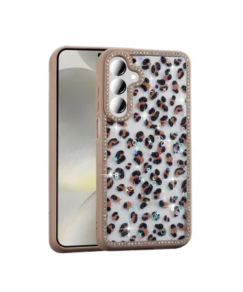 Samsung A26 Kılıf Taşlı ve Simli Tasarım Azra Kapak