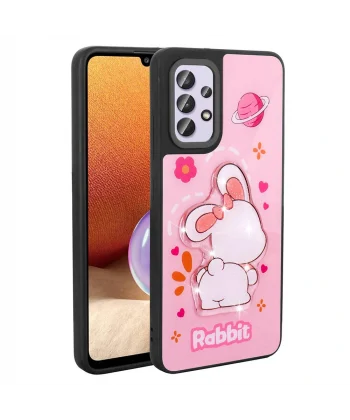 Samsung A32 4G Kılıf Parlayan Kabartmalı İkonik Figürlü Amas Silikon Kapak