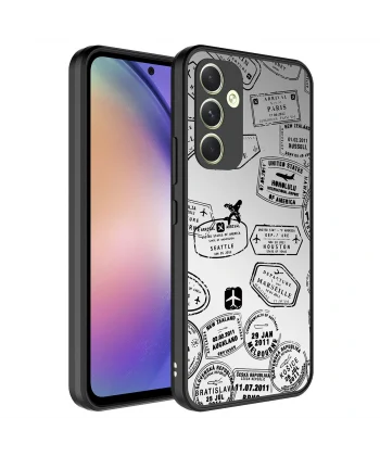 Samsung A34 Kılıf Aynalı Desenli Kamera Korumalı Parlak Mirror Kapak