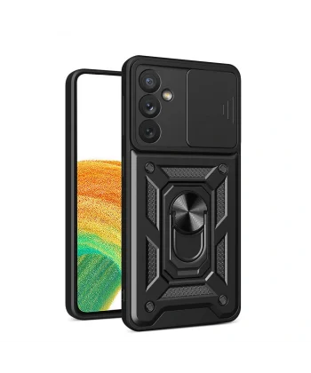 Samsung A34 Kılıf Magnetik Standlı Kamera Korumalı Sürgülü Vega Kapak