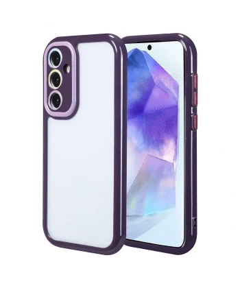 Samsung A55 Kılıf Kamera Korumalı Renkli Kenar ve Çerçeve Tasarımlı Vitamin Kapak