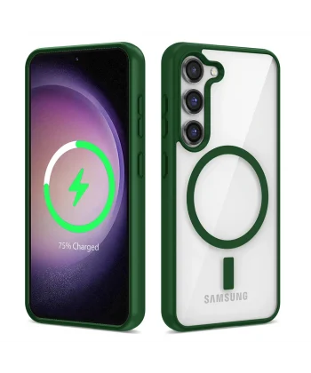 Samsung S22 Kılıf M-safe Wireless Şarj Özellikli Silikon Ege Kapak