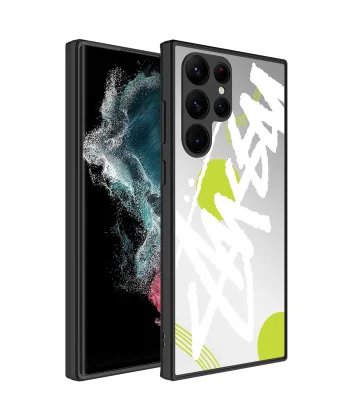 Samsung S22 Ultra Kılıf Aynalı Desenli Kamera Korumalı Parlak Mirror Kapak