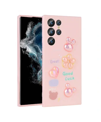 Samsung S22 Ultra Kılıf Kabartma Figürlü Parlak Toys Silikon Kapak