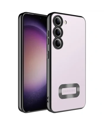 Samsung S23 Kılıf Kamera Korumalı Logo Gösteren Omega Kapak