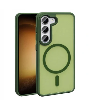 Samsung S23 Kılıf M-safe Şarj Özellikli Mat Arka Yüzey Sio Kapak