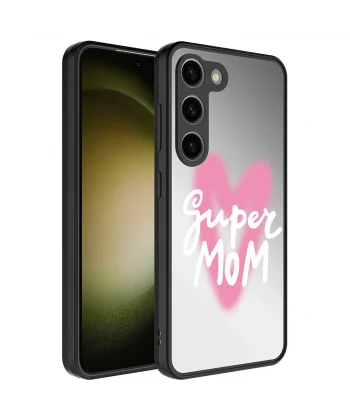 Samsung S23 Plus Kılıf Aynalı Desenli Kamera Korumalı Parlak Mirror Kapak