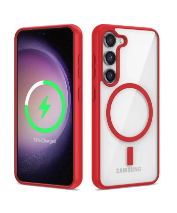 Samsung S23 Plus Kılıf M-safe Wireless Şarj Özellikli Silikon Ege Kapak