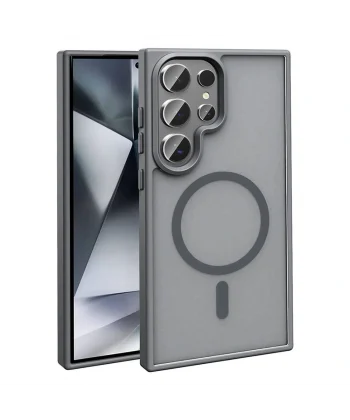 Samsung S23 Ultra Kılıf M-safe Şarj Özellikli Mat Arka Yüzey Sio Kapak