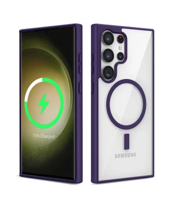 Samsung S23 Ultra Kılıf M-safe Wireless Şarj Özellikli Silikon Ege Kapak