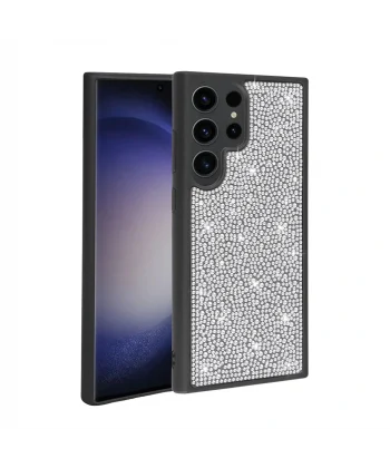 Samsung S23 Ultra Kılıf Parlak Taşlı Tasarım Ston Kapak