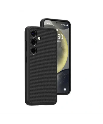 Samsung S24 Plus Kılıf M-safe Şarj Özellikli Karbon Fiber Görünümlü T-Karbon Kapak