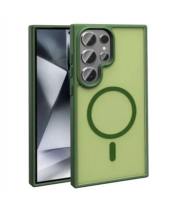 Samsung S24 Ultra Kılıf M-safe Şarj Özellikli Mat Arka Yüzey Sio Kapak