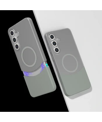 Samsung S25 Kılıf M-Safe Şarj Özellikli Mıknatıslı Duble Kapak