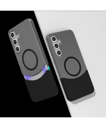 Samsung S25 Plus Kılıf M-Safe Şarj Özellikli Mıknatıslı Duble Kapak