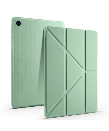 Samsung Tab A9 Kılıf Tri Folding Kalem Bölmeli Standlı Kılıf