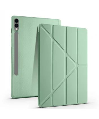 Samsung Tab S10 Plus Kılıf Tri Folding Kalem Bölmeli Standlı Kılıf