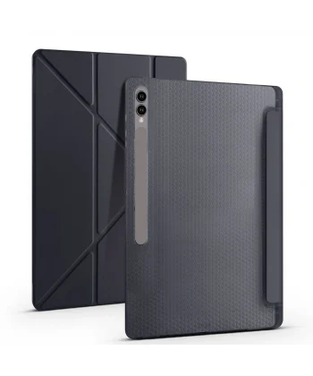 Samsung Tab S10 Ultra Kılıf Tri Folding Kalem Bölmeli Standlı Kılıf