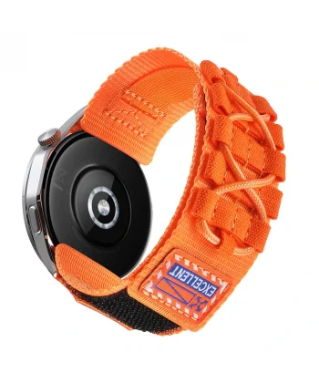 Gear S3 Uyumlu-112 22mm Orbital Örgülü Halat Tasarımlı Naylon Kumaş Hasır Kordon