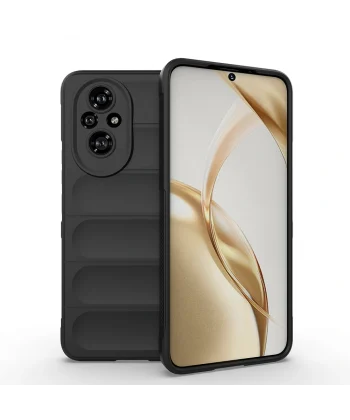 Honor 200 Pro Kılıf Esnek TPU Oyuklu Arka Yüzey Tasarımlı Zore Etnik Silikon Kapak