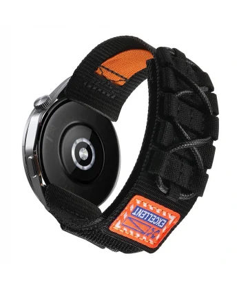 Huawei Watch GT 3 46mm Uyumlu-112 22mm Orbital Örgülü Halat Tasarımlı Naylon Kumaş Hasır Kordon