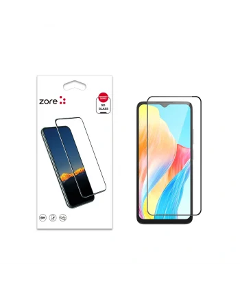 Oppo A38 Kenarları Kırılmaya Dayanıklı Cam Ekran Koruyucu