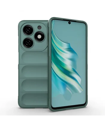 Tecno Spark 20 Kılıf Esnek TPU Oyuklu Arka Yüzey Tasarımlı Etnik Silikon Kapak