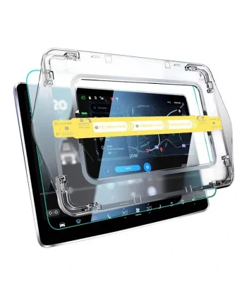 Tesla Model 3 Araç Multimedya Ekran Koruyucu AR Oleofobik Uygulama Aparatlı Premium Temperli Cam Ekran Koruyucu