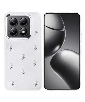 Xiaomi 14T Pro Kılıf Airbag Tasarımlı Simli Şeffaf Zore Kutup Kapak