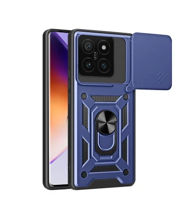 Xiaomi 14T Pro Kılıf Magnetik Standlı Kamera Korumalı Sürgülü Vega Kapak