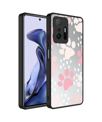 Xiaomi Mi 11T Pro 5G Kılıf Aynalı Desenli Kamera Korumalı Parlak Mirror Kapak