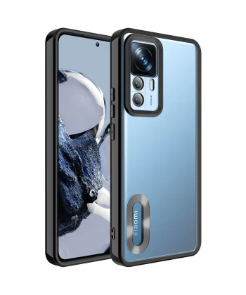 Xiaomi Mi 12T Uyumlu Kılıf Kamera Korumalı Logo Gösteren Kapak