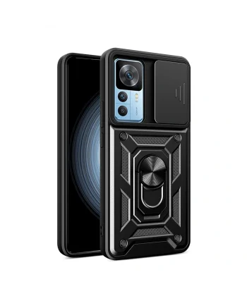 Xiaomi Mi 12T Kılıf Magnetik Standlı Kamera Korumalı Sürgülü Vega Kapak