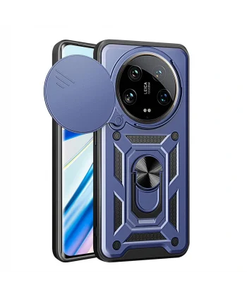 Xiaomi Mi 14 Ultra Kılıf Magnetik Standlı Kamera Korumalı Sürgülü Vega Kapak