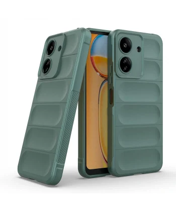 Xiaomi Poco C65 Kılıf Esnek TPU Oyuklu Arka Yüzey Tasarımlı Etnik Silikon Kapak