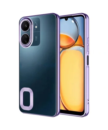 Xiaomi Poco C65 Kılıf Kamera Korumalı Logo Gösteren Omega Kapak