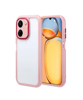 Xiaomi Poco C65 Kılıf Kamera Korumalı Renkli Kenar ve Çerçeve Tasarımlı Vitamin Kapak