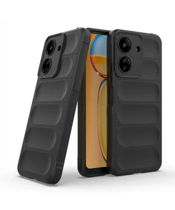 Xiaomi Redmi 13C Kılıf Esnek TPU Oyuklu Arka Yüzey Tasarımlı Etnik Silikon Kapak