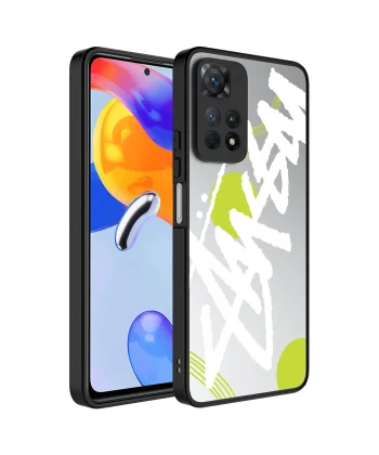 Xiaomi Redmi Note 11 Pro 5G Kılıf Aynalı Desenli Kamera Korumalı Parlak Mirror Kapak