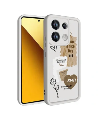 Xiaomi Redmi Note 13 Pro 4G Kılıf Kamera Korumalı Baskılı Arka Yüzey Klas Kapak