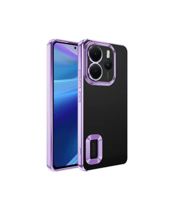 Xiaomi Redmi Note 14 4G Kılıf Kamera Korumalı Logo Gösteren Omega Kapak