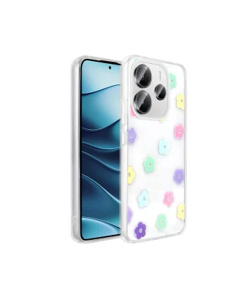 Xiaomi Redmi Note 14 4G Kılıf Şeffaf Figürlü Folk Sert Kapak