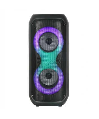 GD-2413 FM Radyolu RGB TWS Çift 4 inç Stereo Bass Kablosuz Hoparlör